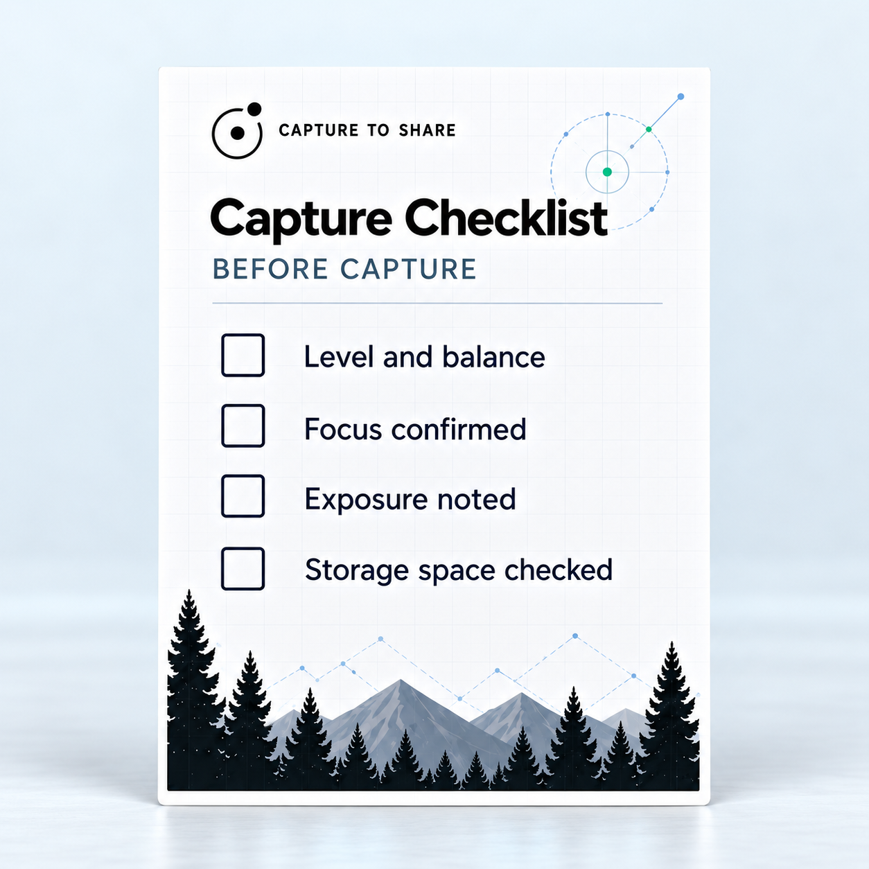 Capture checklist — Capture to Share
